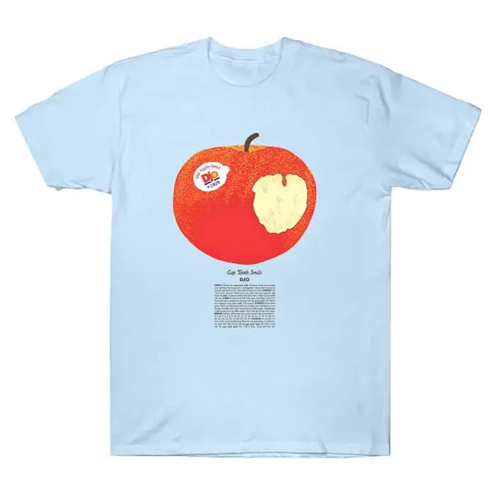 Djo Apple T-Shirt drôle dessin animé graphique t-shirts femmes à manches courtes hommes hauts haute qualité coton