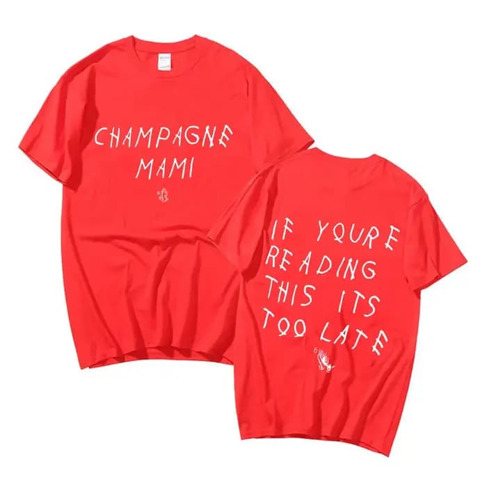 Rappeur Drake T-shirt si vous lisez ceci est trop tard T-shirt imprimé graphique hommes Hip Hop Styl