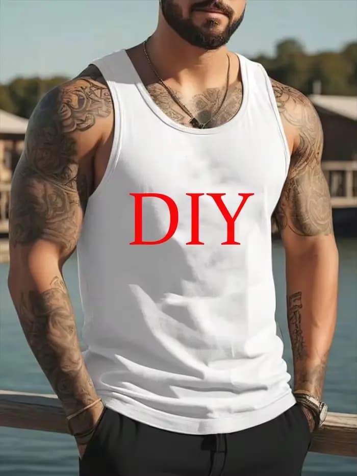 Débardeurs Personnalisables DIY avec Motif Imprimé en 3D pour Hommes et Femmes – Gilet de Sport Déco
