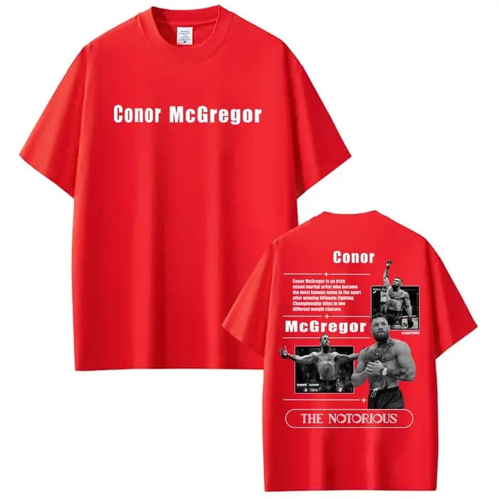 T-shirt pour hommes The Notorious Conor McGregor, cadeaux pour fans, vêtements Harajuku, esthétique