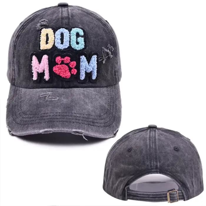 Casquette de baseball réglable brodée pour maman de chien