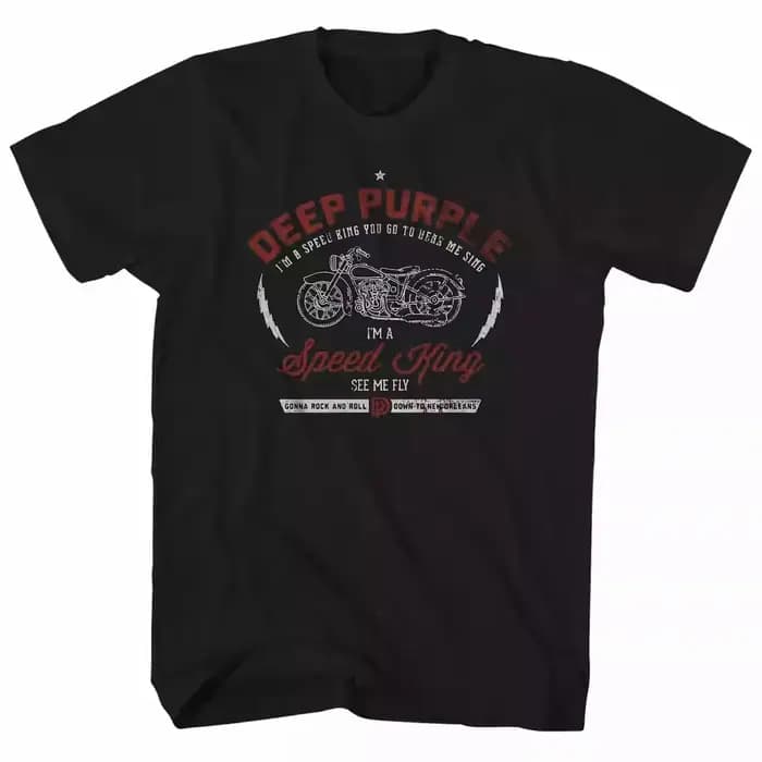 T-shirt Deep Purple Band style hard rock rétro américain
