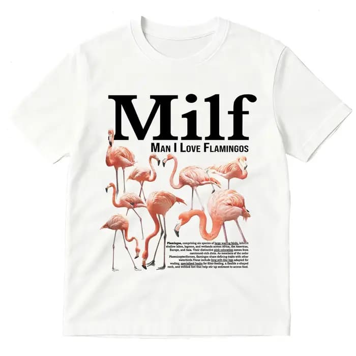 T-shirt humoristique avec motif de flamants roses pour hommes et femmes