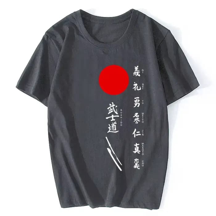 T-shirt samouraï japonais Oke ji pour hommes