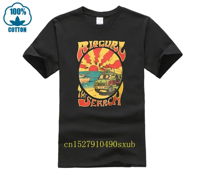 Rip chemise curl hommes 100% coton à manches courtes t-shirts offre spéciale décontracté col rond ample été t-shirt