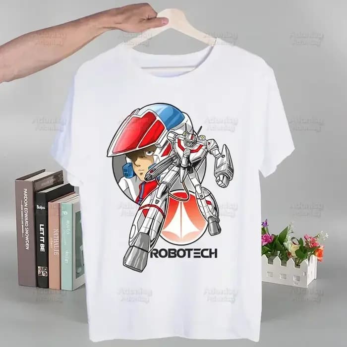 Macross Anime hommes Hip Hop Streetwear impression T-shirt t-shirts à manches courtes mode Harajuku Kawaii