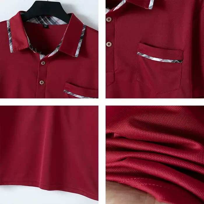 Chemises polo pour hommes à manches courtes