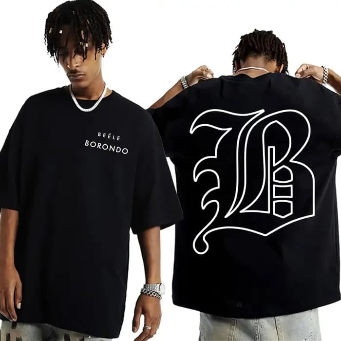 Rappeur BEELE Borondo Logo 2025 impression T-shirts hommes femmes mode haute qualité col rond t-shirt été hauts confort