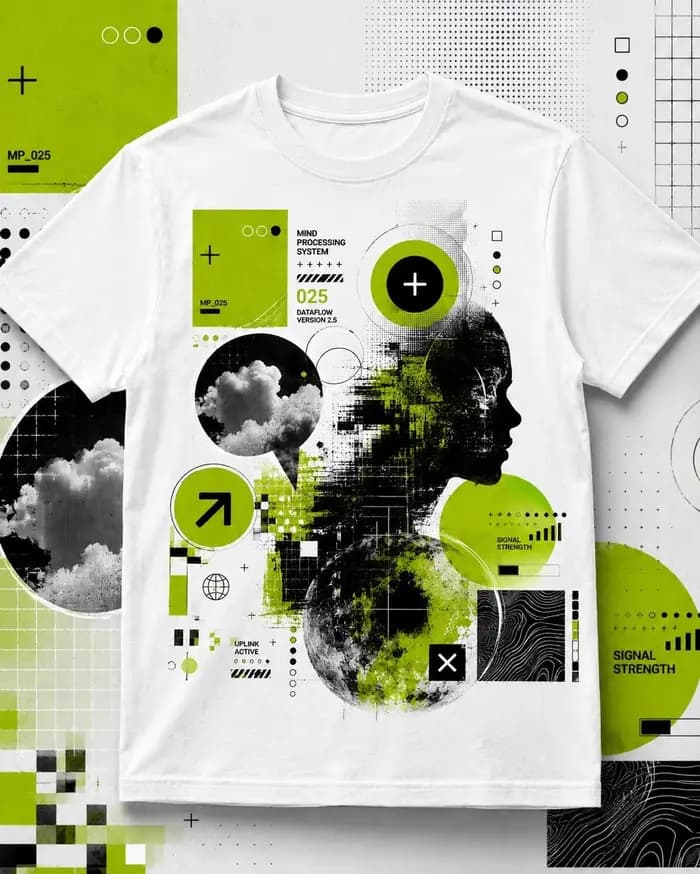 T-shirt Frutiger Metro Y2K avec motif graphique, Frutiger Aero Mcbling, Nouvelle collection été 2026