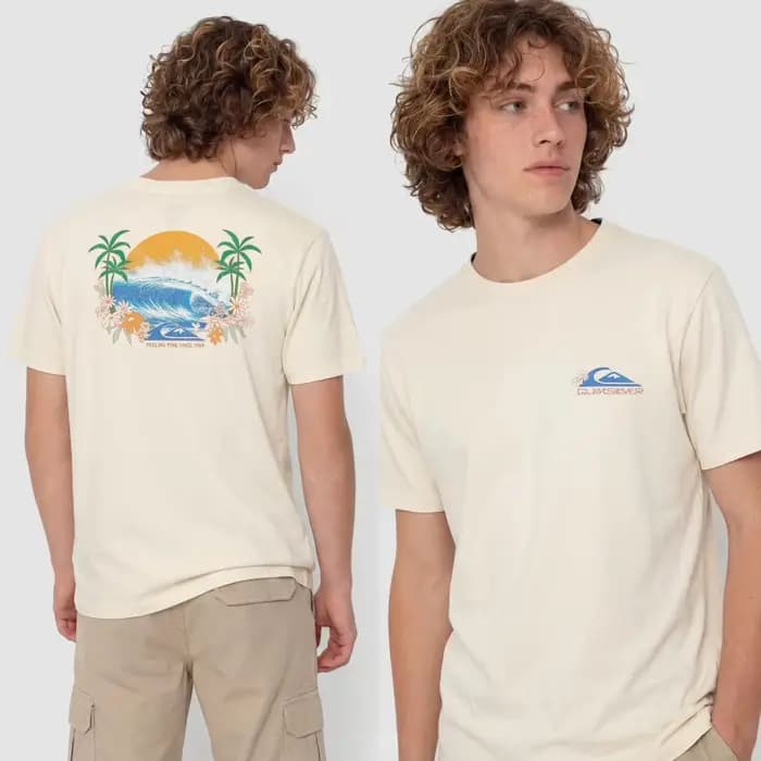 T-shirt classique en coton avec logo circulaire, marque de surf et de skateboard, pour hommes et fem