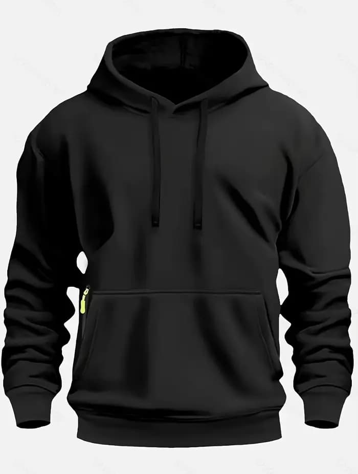 Nouveauté Automne/Hiver : Sweat à Capuche Polaire Homme de Haute Qualité, Couleur Unie, Style Urbain
