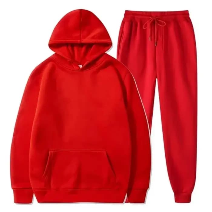 Sweat à capuche en polaire de base et pantalons de survêtement Ensemble hommes