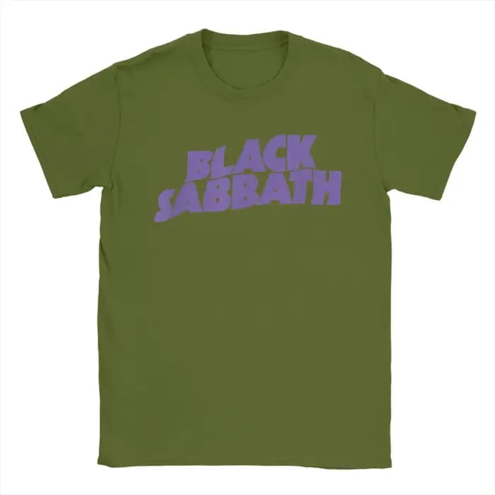 Black Sabbath violet Logo t-shirt plage Y2K T-Shirts drôles 100 coton loisirs