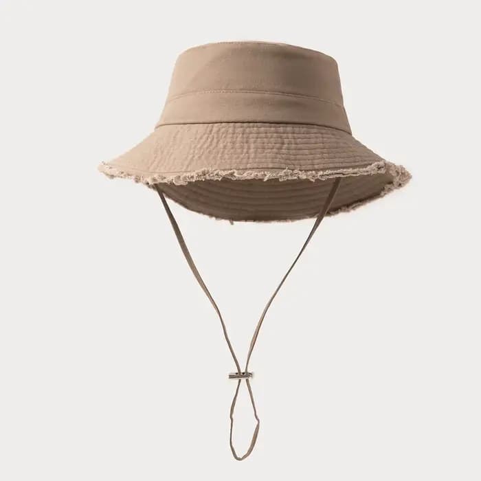 Chapeau de pêcheur en coton vierge à Large bord bords rugueux pour hommes et femmes