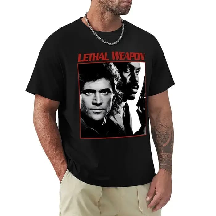 T-shirt avec arme fatale et archive bleue pour homme