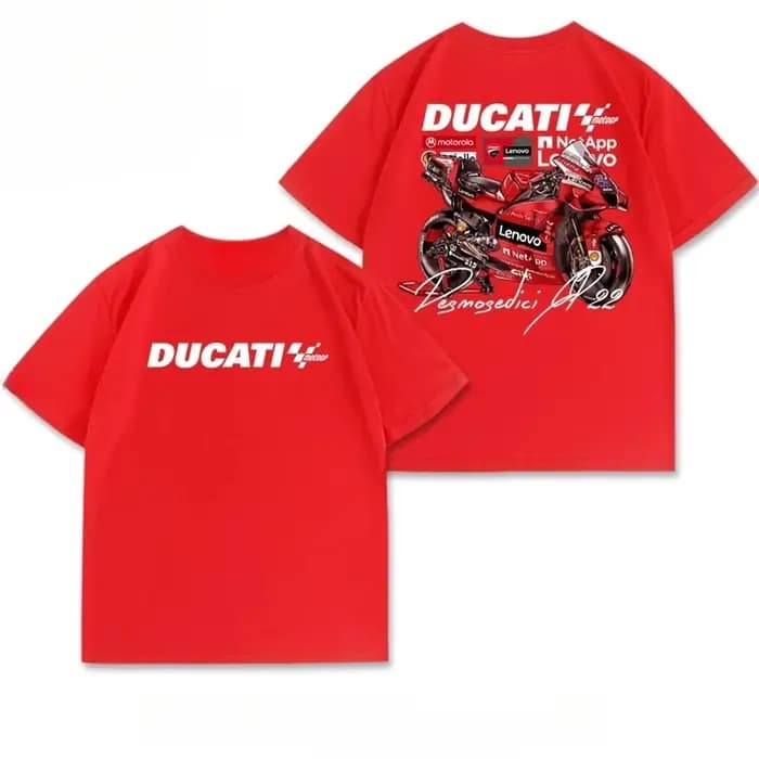 Nouvelle vente : Équipement de course MotoGP - T-shirt décontracté à manches courtes en pur coton pour homme