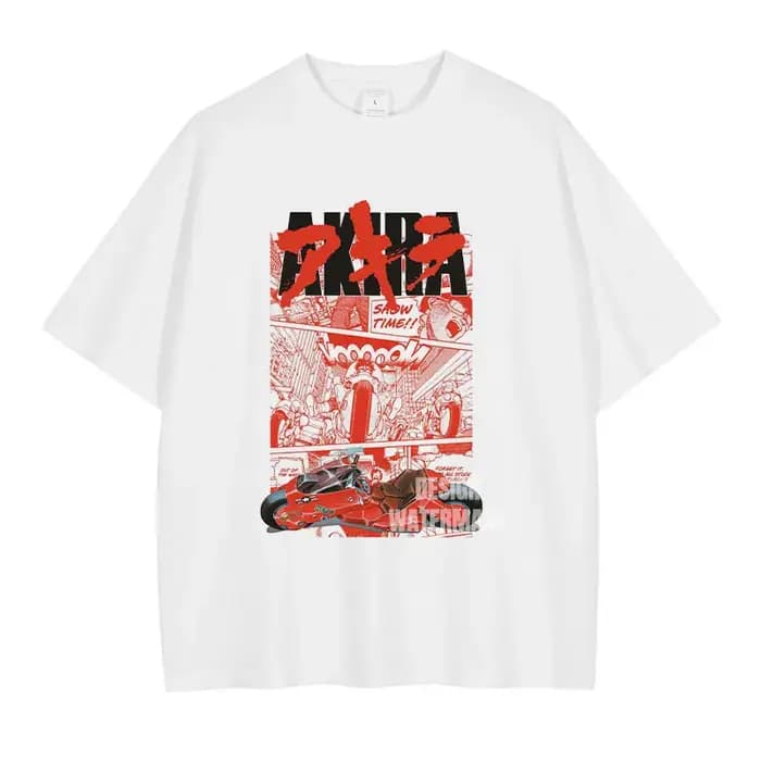 Bandai Anime Akira T-Shirt surdimensionné Vintage lavé Kaneda T-Shirts Manga Streetwear Hip Hop Tetsuo manches courtes 100% coton
