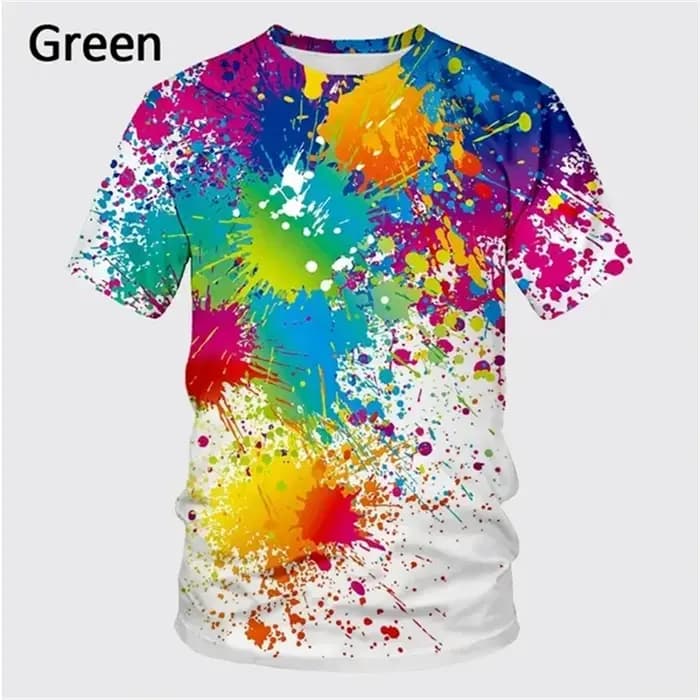 T-shirt imprimé graffiti 3D pour homme