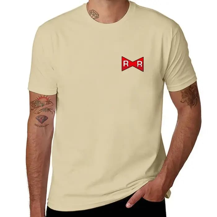 Nouveau ruban rouge armée T-Shirt hippie vêtements t-shirts surdimensionné