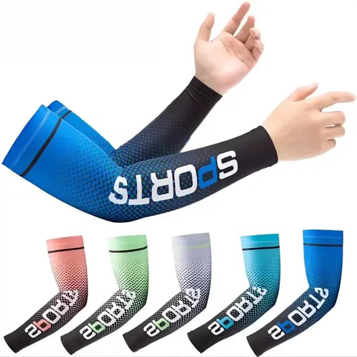 Manches de Protection solaire en soie glacée pour hommes et femmes