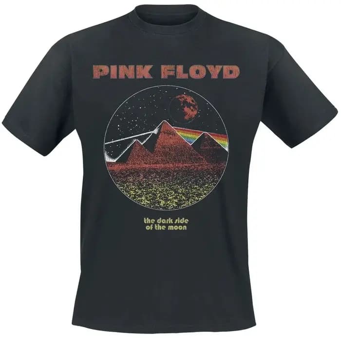 DSOTM 1972 Pink Floyd Band T-Shirt 100% coton