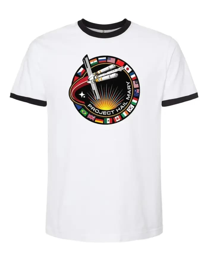 T-shirt Ringer Project Hail Mary avec Patch Mission