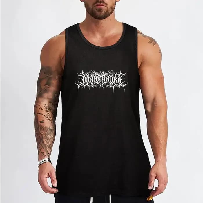 Lorna Shore-Haut Blanc Précieux avec Logo, Vêtements Glamasculins