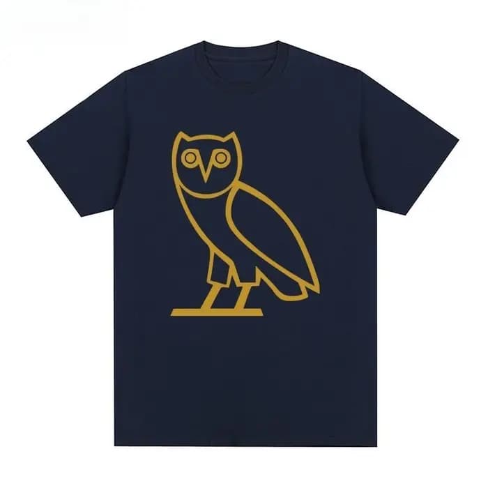 T-shirt Drake Male Duck OVO pour hommes et femmes, col rond, pur coton, manches courtes, style hip-h