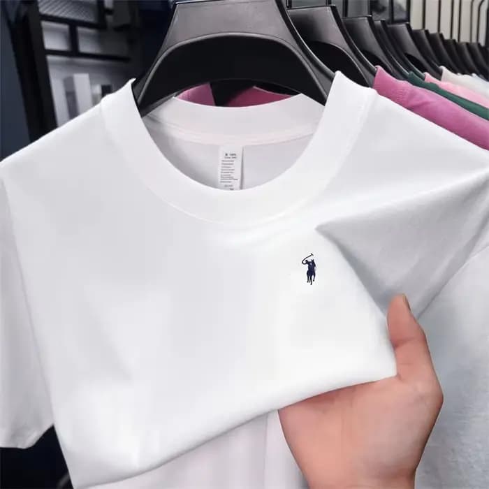 T-shirt classique pour homme en pur coton, respirant, doux et confortable.