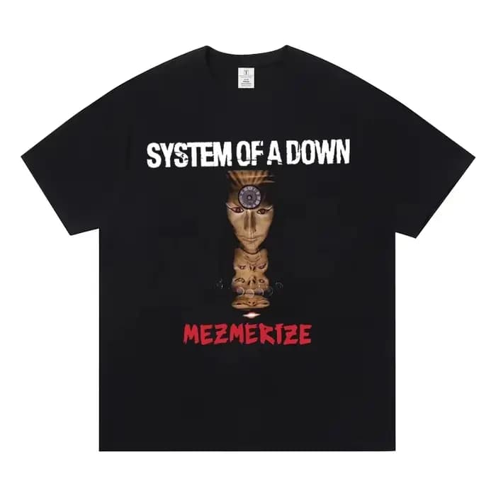T-shirt du groupe System of A Down 2026 en coton doux pour l'été