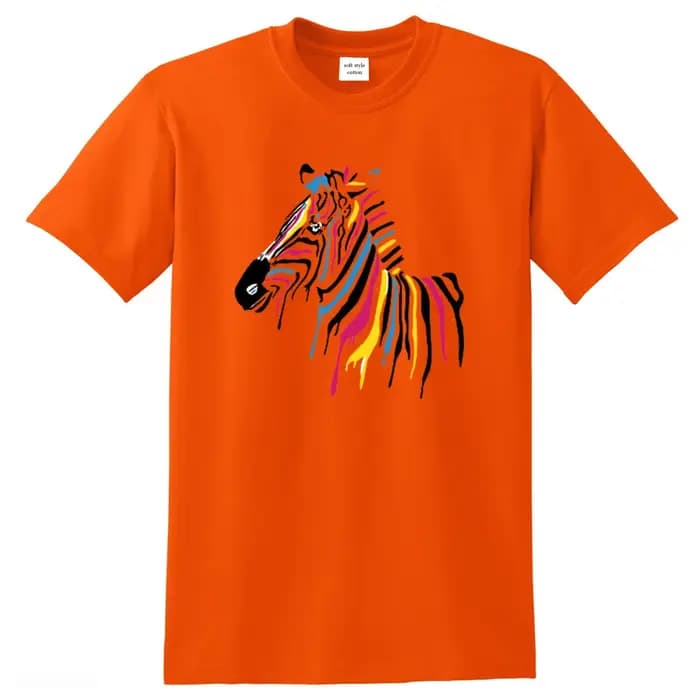 T-shirt imprimé zèbre pour hommes