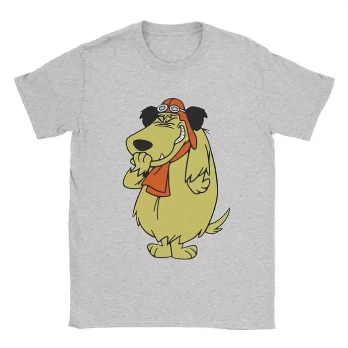Muttley Wacky Races hommes T-Shirt dessin animé drôle coton t-shirts col rond à manches courtes