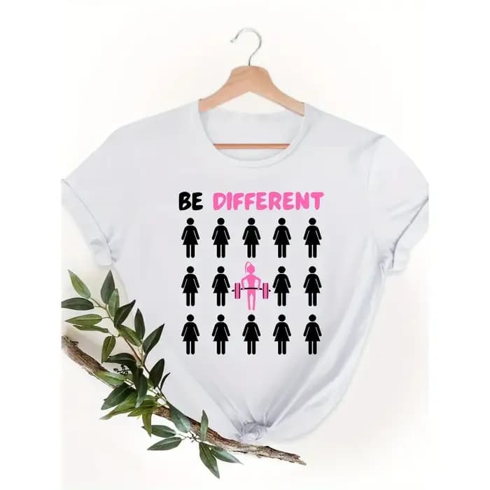 T-shirt graphique BE DIFFERENT pour femmes