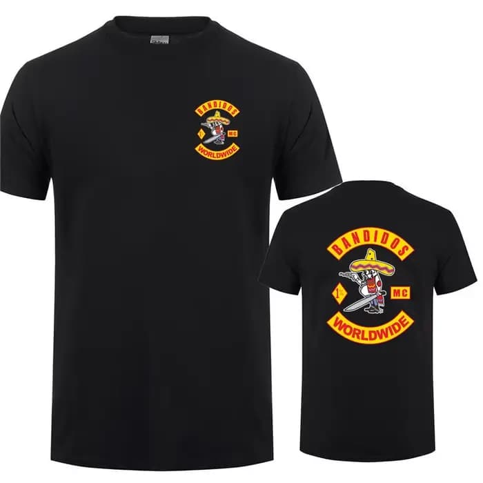 Bandidos MC Worlwide t-shirt été hommes coton à manches courtes T-shirts