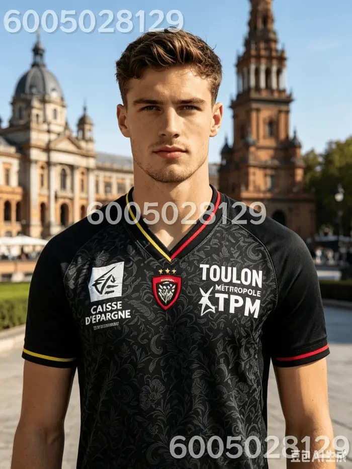 Nouveau Maillot de Rugby RCT Toulon 2026 – Troisième Tenue – T-shirt de Supporter de Football pour Homme – Vêtement de Sport Respirant à Séchage Rapide – T-shirts pour Famille et Enfants