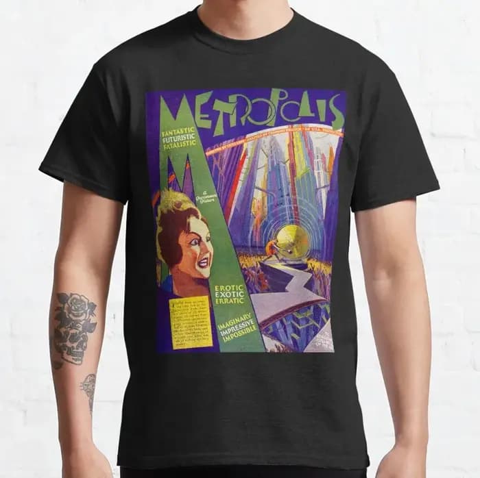Metropolis Fritz Lang film allemagne cinéma science-fiction loisirs vêtements pour hommes 100% coton t-shirts à manches courtes cadeau hauts