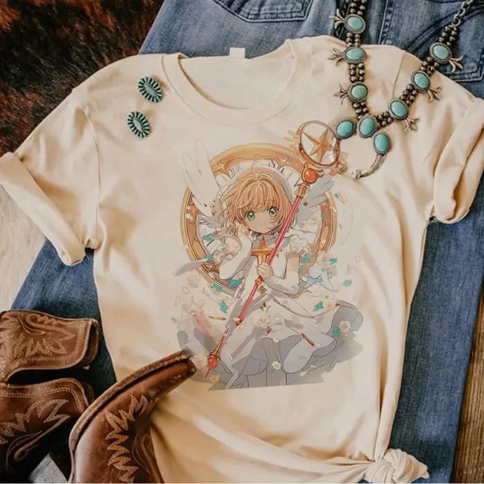 Cardcaptor Sakura t-shirts femmes t-shirt de créateur femme manga japonaise y2k vêtements