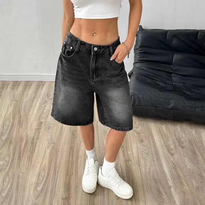 Shorts en jean Bermuda pour femme