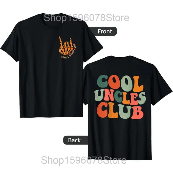 Cool Oncles Club rétro drôle nouveau oncle t-shirts hommes coton Humor Streetwear t-shirt à manches courtes unisexe vêtements amples