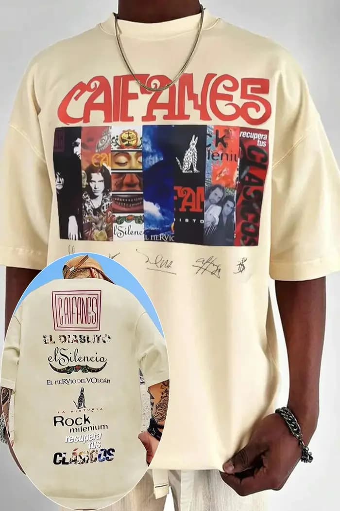 T-shirt graphique du groupe de rock latin mexicain Caifanes pour hommes et femmes