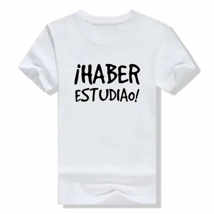 T-shirt décontracté à manches courtes pour femme, col rond, avec phrases drôles en espagnol, vêtemen