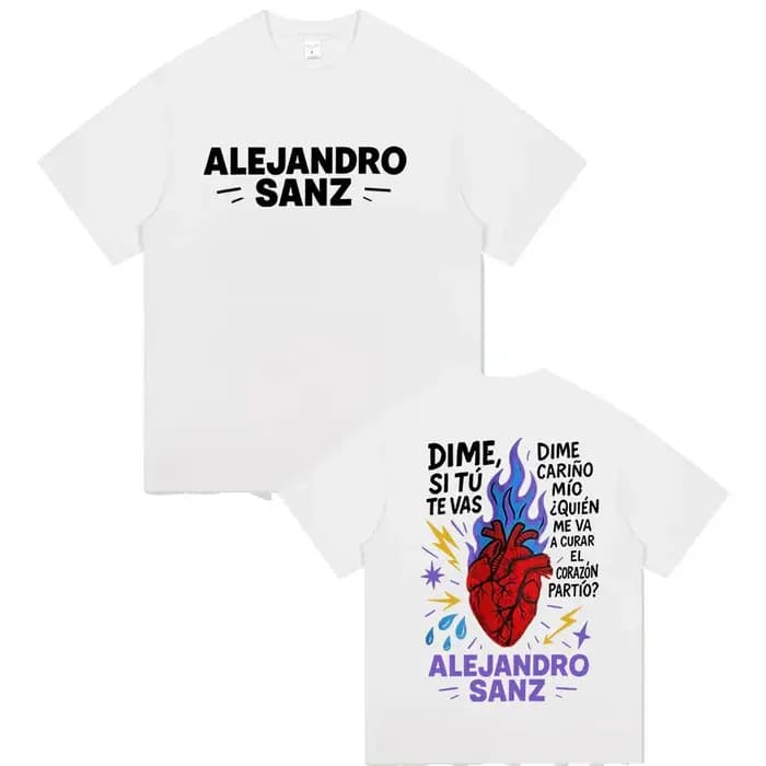 T-shirt imprimé Rapper Alejandro Tour Album 2026 pour hommes et femmes, T-shirt à manches courtes en