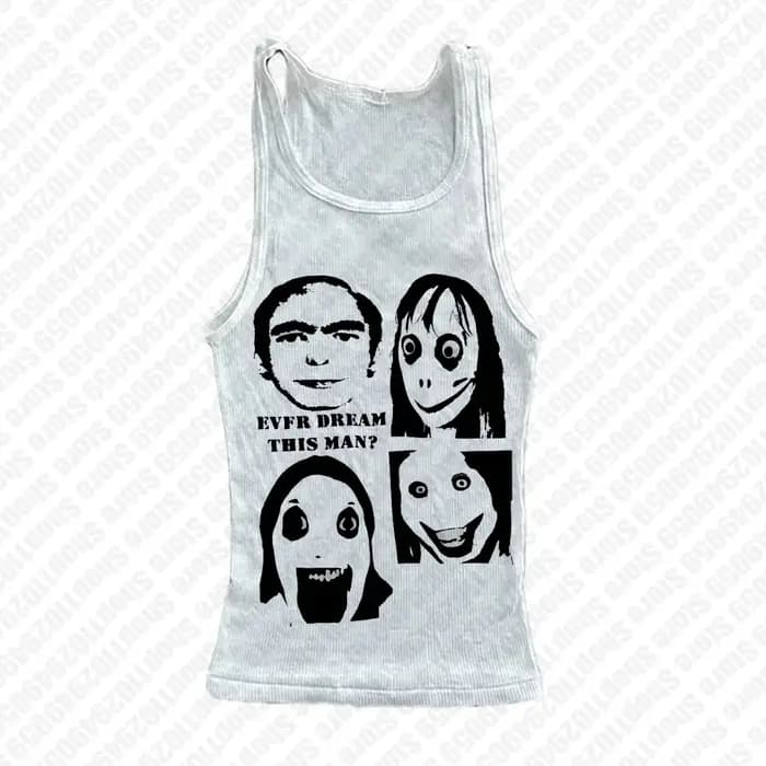 T-shirt court Y2K à imprimé gothique