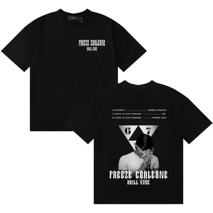 T-shirt Rapper Freeze Corleone Classic Graphics 667, T-shirt Harajuku surdimensionné à manches court