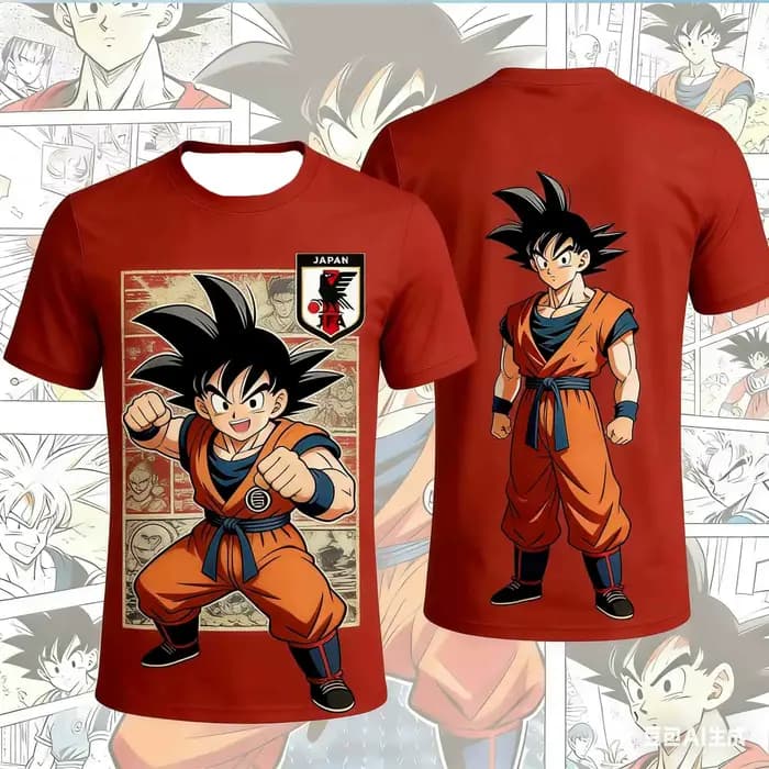 T-shirt graphique DBZ Chibi & Goku musclé