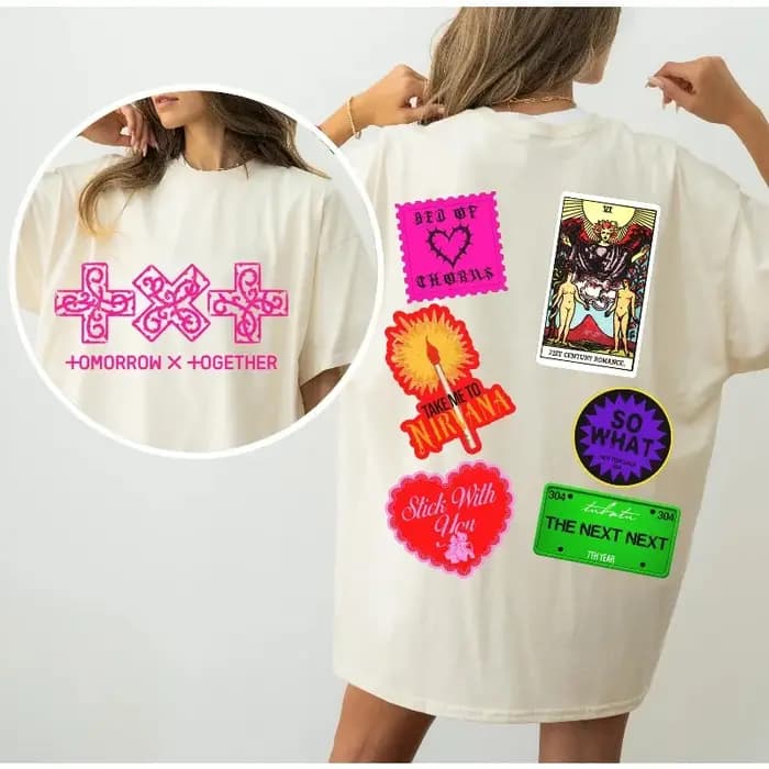 TXT 7th Year: A Moment of Stillness in the Thorns Shirt T-shirt d'été unisexe en coton ample et respirant