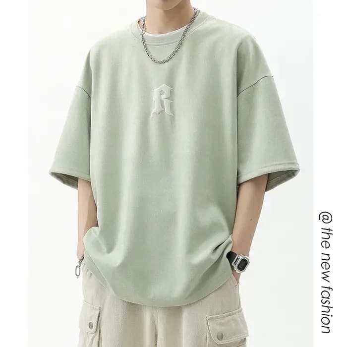 T-shirt en daim à manches courtes pour homme