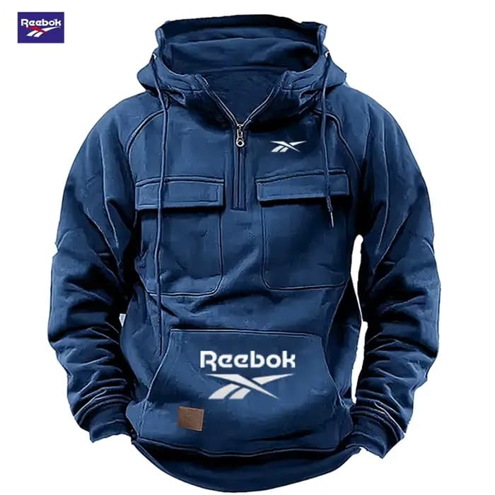 Sweat à capuche Reebok 2026 avec logo et multiples poches - Le choix idéal pour l'automne et l'hiver