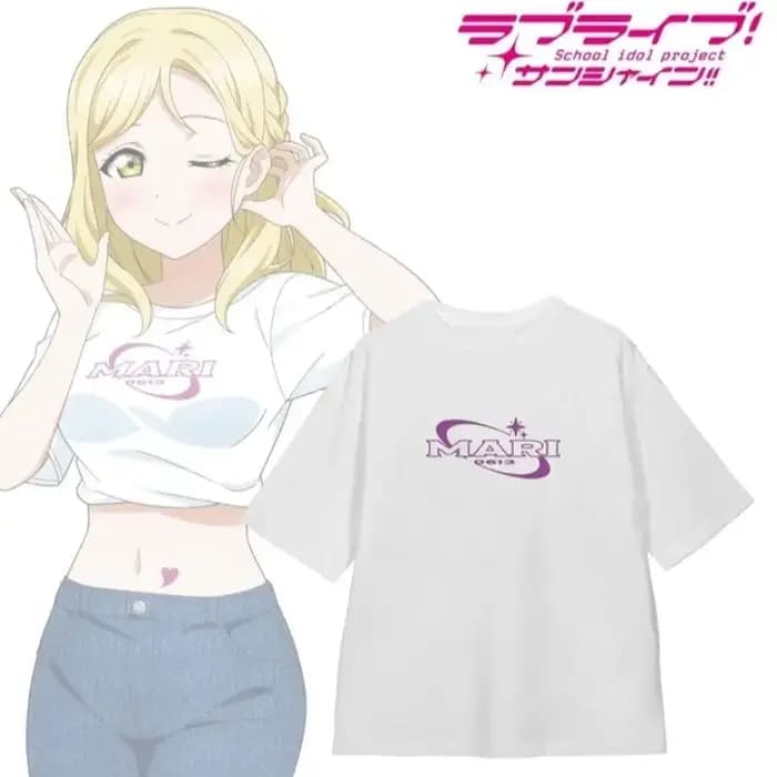 Anime Lovelive Sunshine Aqoursarti Mate même T-shirt coton été hauts pour hommes femmes à manches courtes