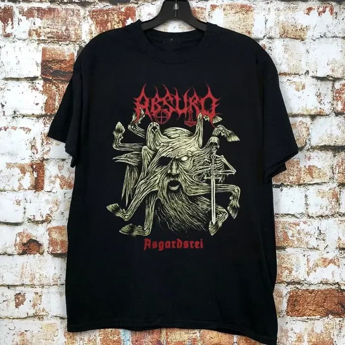 T-shirt Absurd Band Asgardsvei confortable et tendance, T-shirt unisexe en pur coton, imprimé classi